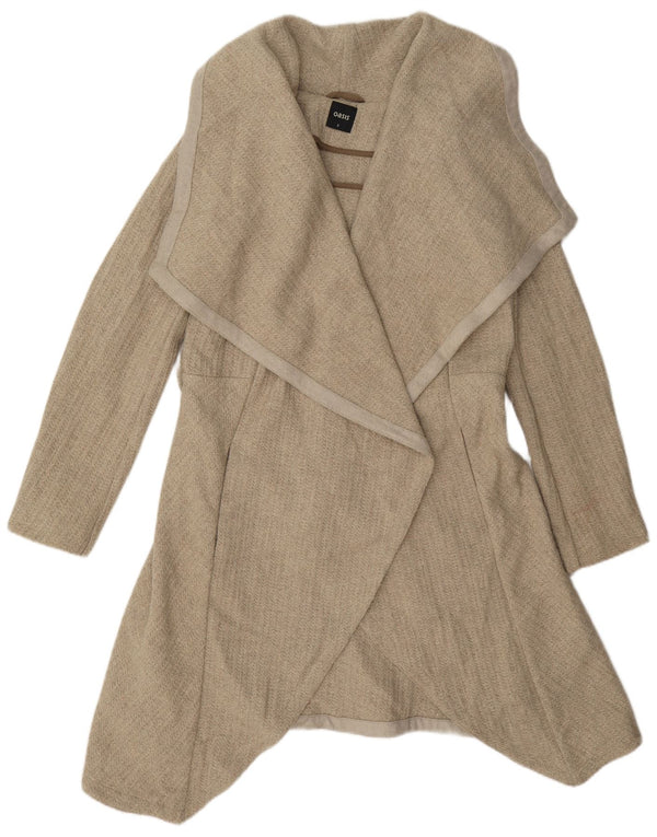 Γυναικείο Oasis Oversized Ανοιχτό Πανωφόρι UK 10 Small Beige Wool