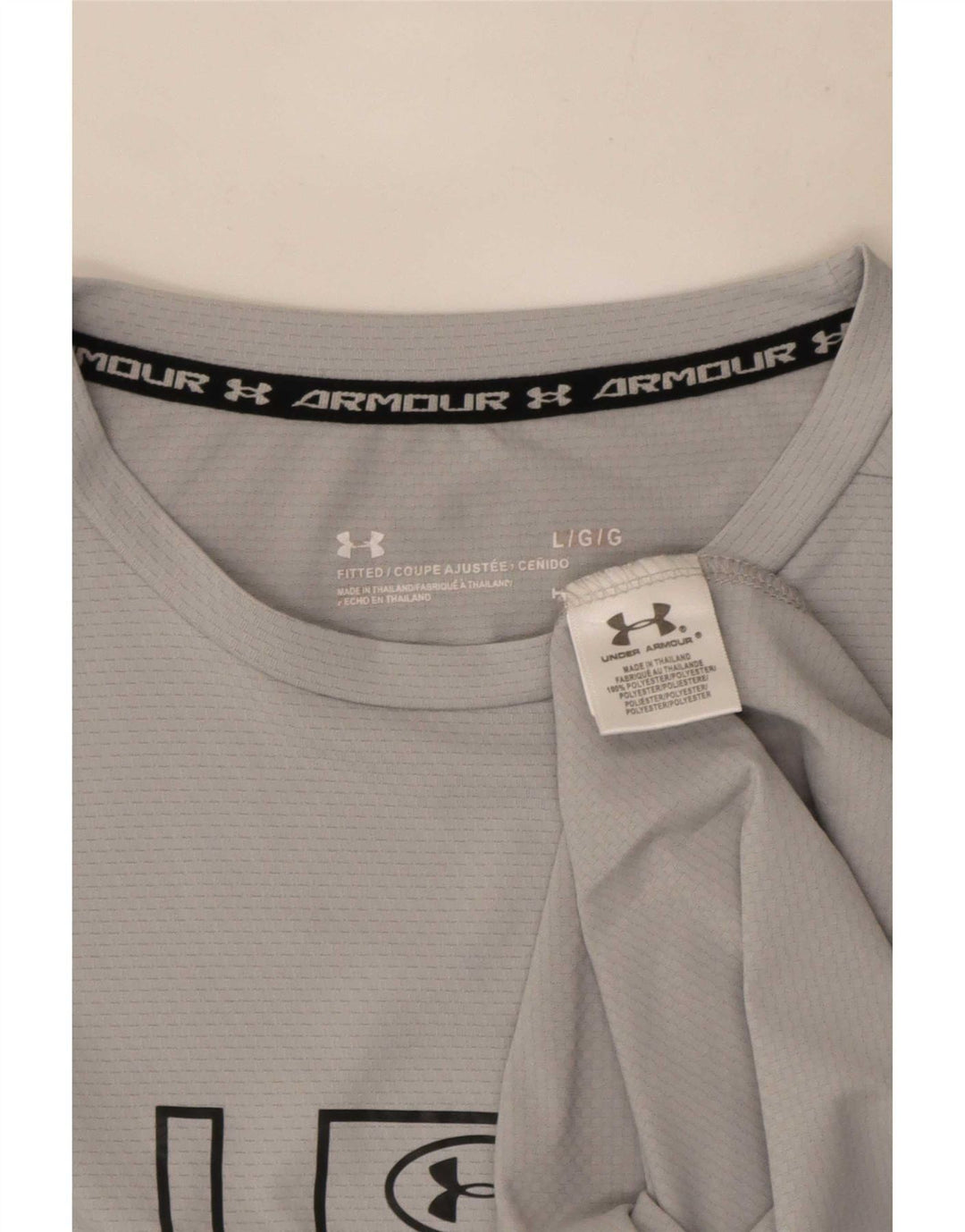 Under Armour Ανδρικό γραφικό T-Shirt Top Large Grey Polyester