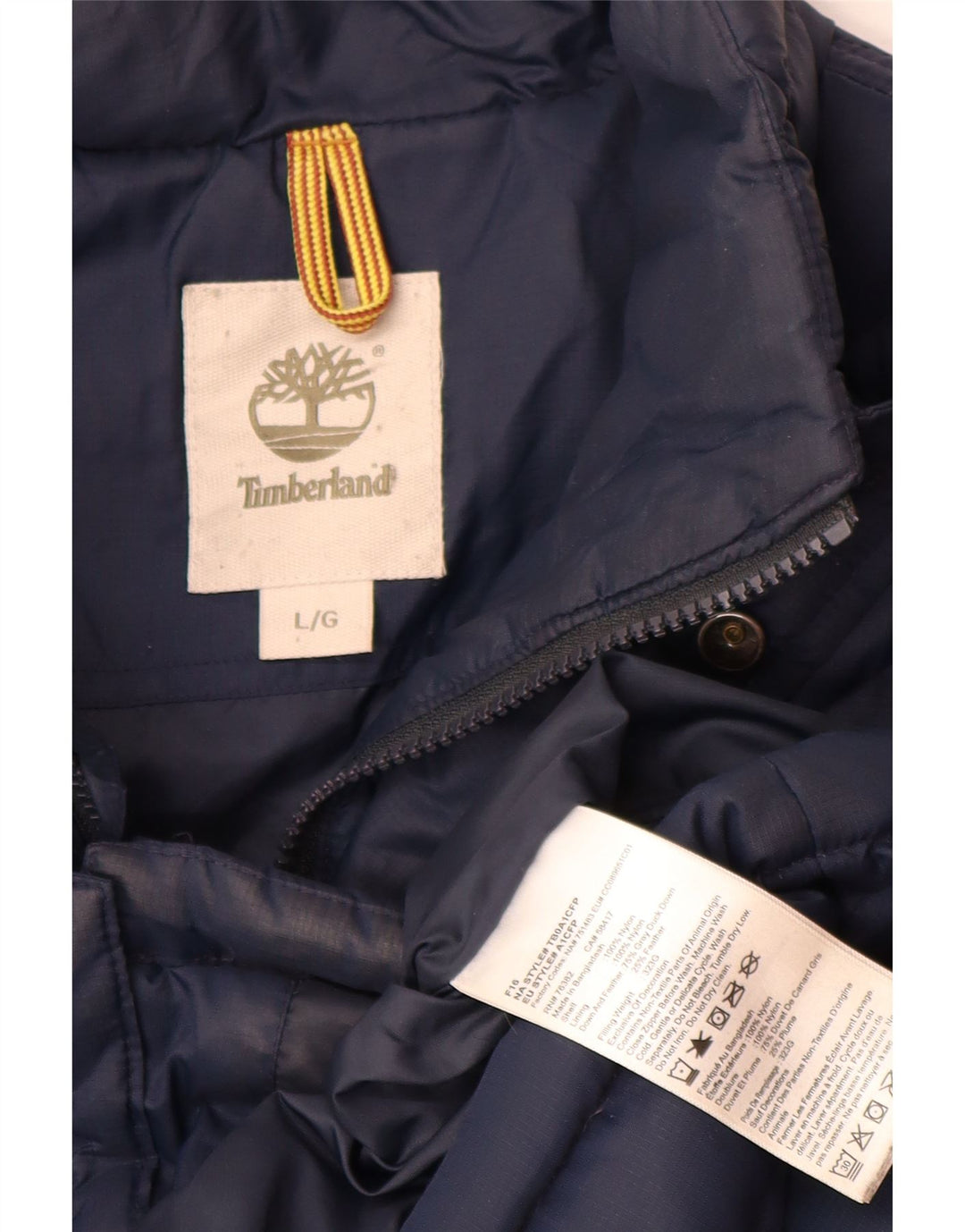 Ανδρικό μπουφάν Timberland με επένδυση UK 40 Large Navy Blue Nylon