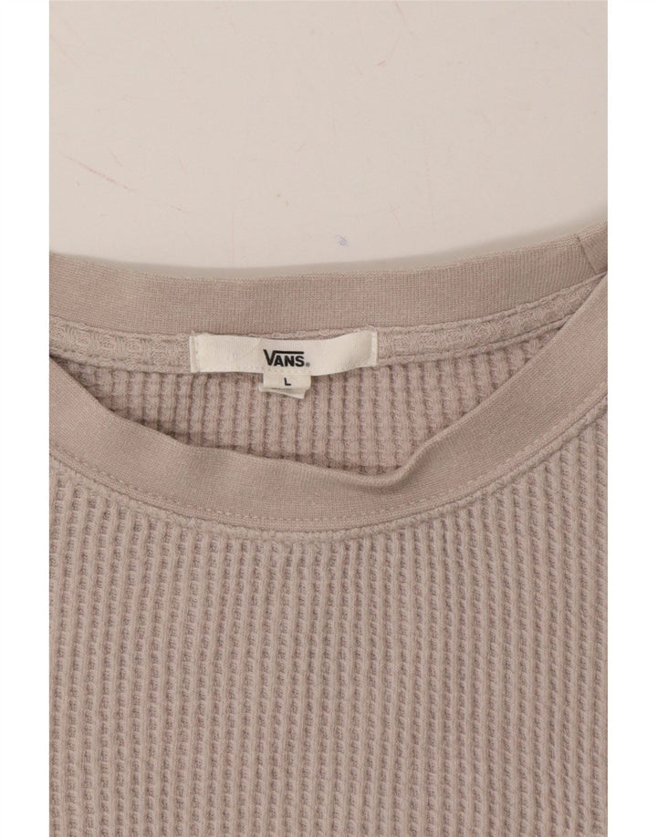 VANS Womens Top Long Sleeve UK 16 Large Grey Cotton Vintage Vans and Second-Hand Vans from Messina Hembry 