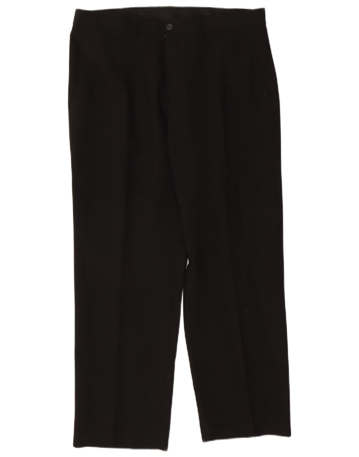 Marks & Spencer Ανδρικό ίσιο παντελόνι Chino W36 L29 Μαύρο πολυεστέρα