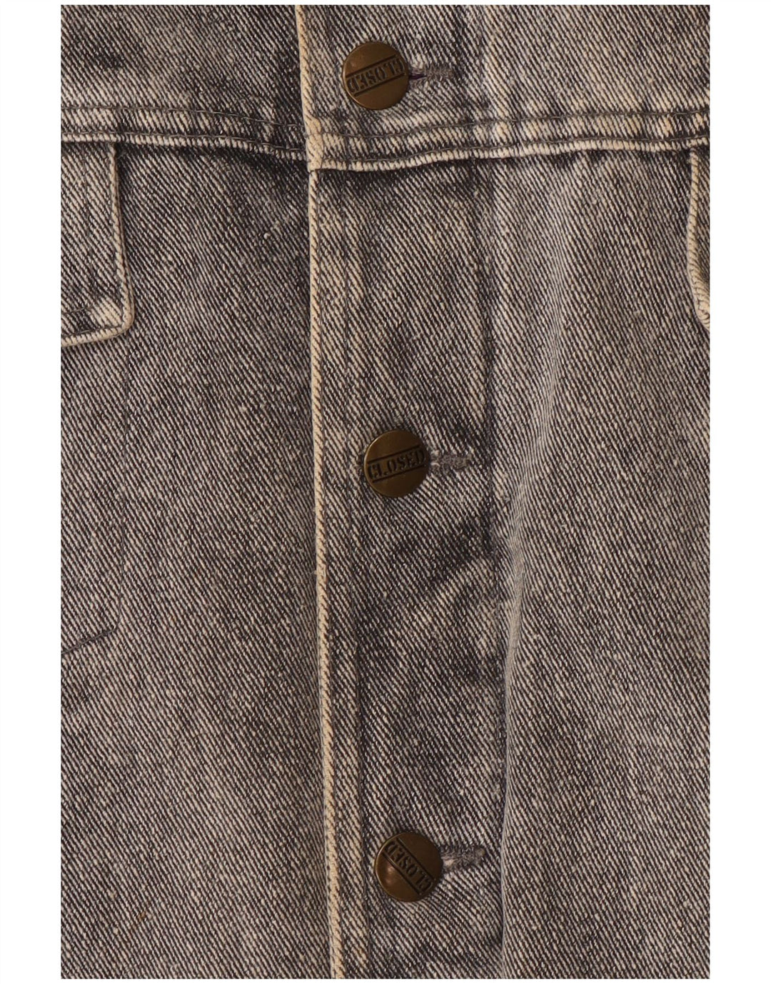 ΚΛΕΙΣΤΟ Γυναικείο Τζιν Μπουφάν UK 14 Large Grey