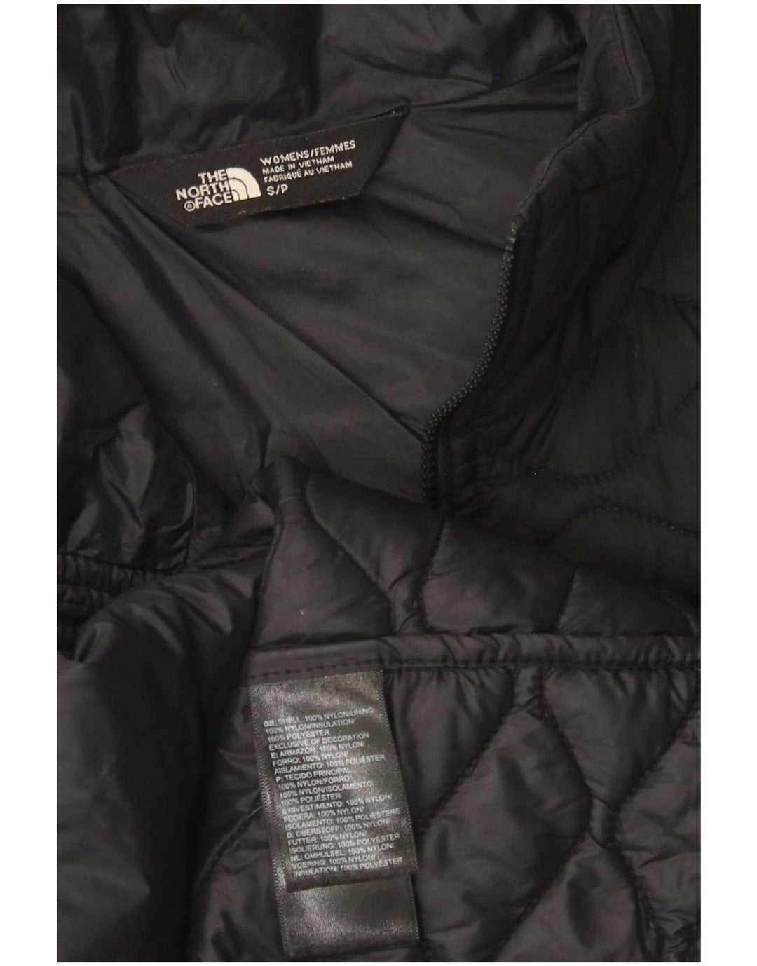 Το γυναικείο καπιτονέ μπουφάν North Face UK 10 Small Black Nylon