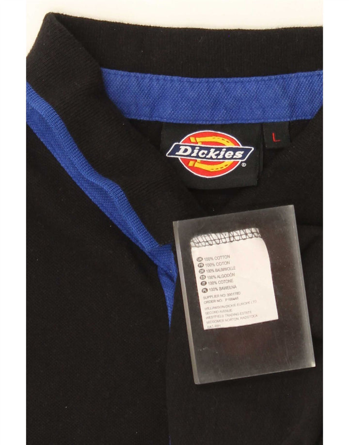 Ανδρικό πουκάμισο πόλο Dickies μεγάλο μαύρο βαμβακερό