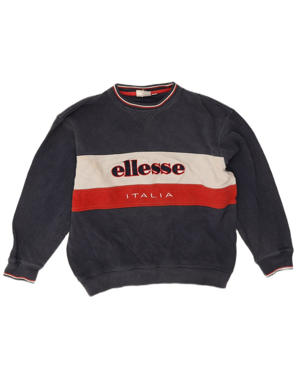 Ανδρικό γραφικό φούτερ Ellesse Italia Jumper Medium Navy Blue Colourblock
