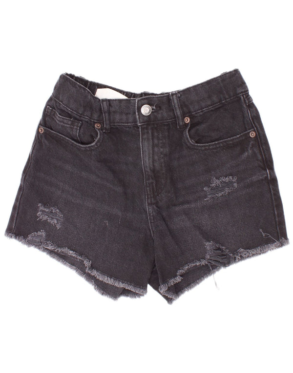 Zara Girls Distressed τζιν σορτς 11-12 ετών W24 Γκρι βαμβακερό
