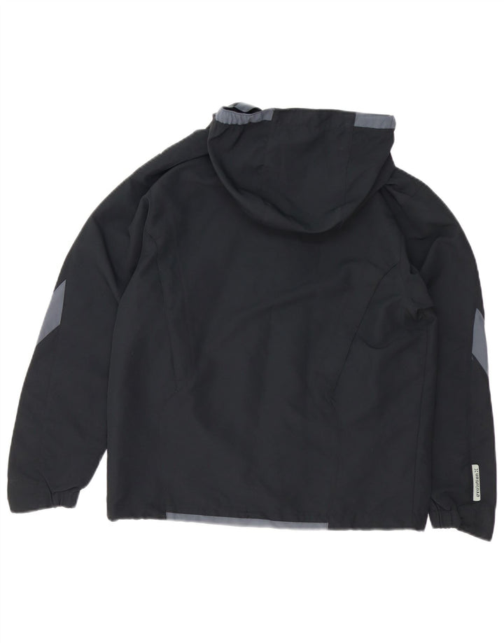 UMBRO Γυναικείο μπουφάν βροχής με κουκούλα UK 14 Medium Black Colourblock Polyester