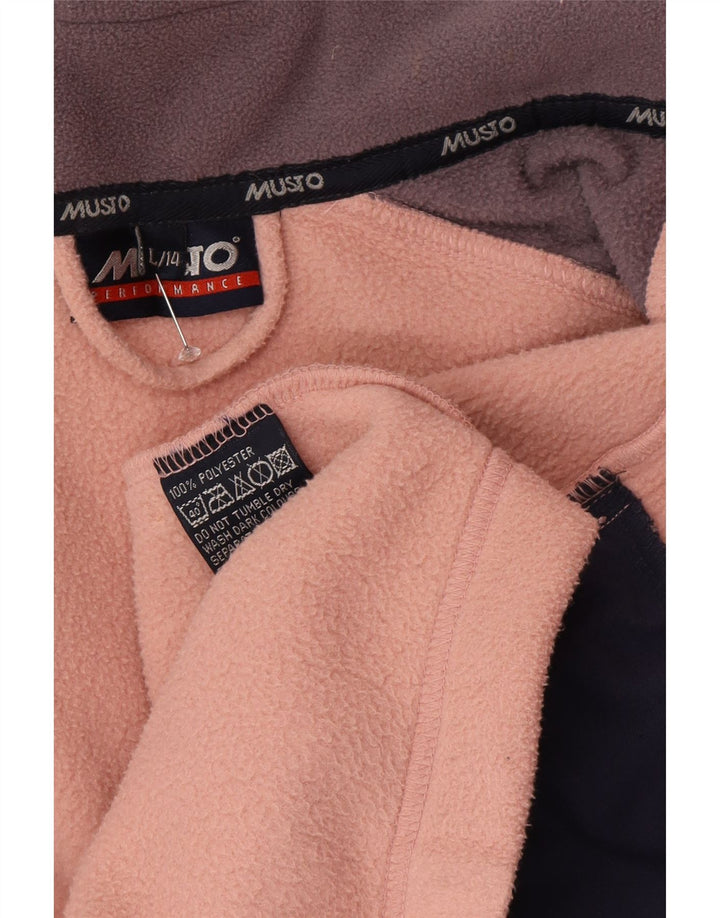 Musto Γυναικείο Fleece Jacket UK 14 Large Pink Colourblock Polyester