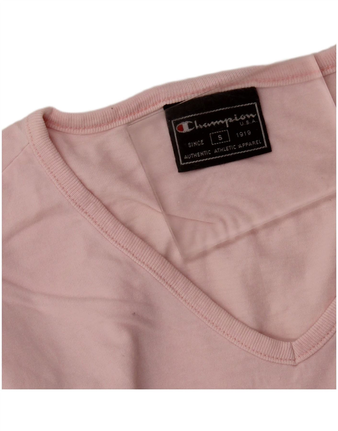 CHAMPION Γυναικείο γραφικό T-Shirt Top UK 10 Small Pink