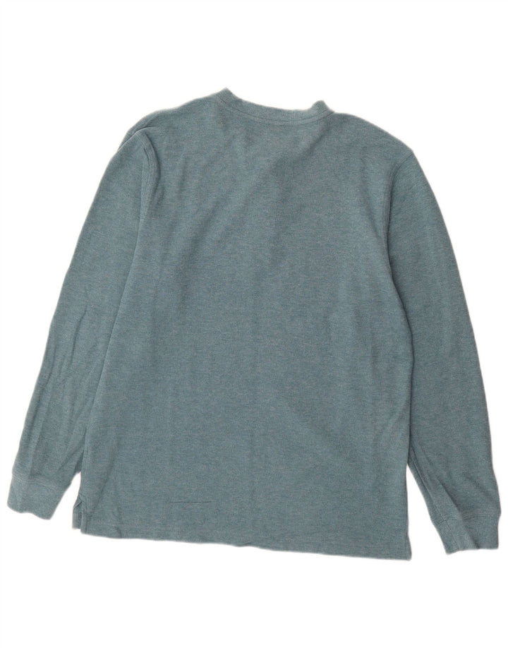 L.L.BEAN Ανδρικό τοπ με παραδοσιακή εφαρμογή Μακρυμάνικο μικρό μπλε βαμβακερό