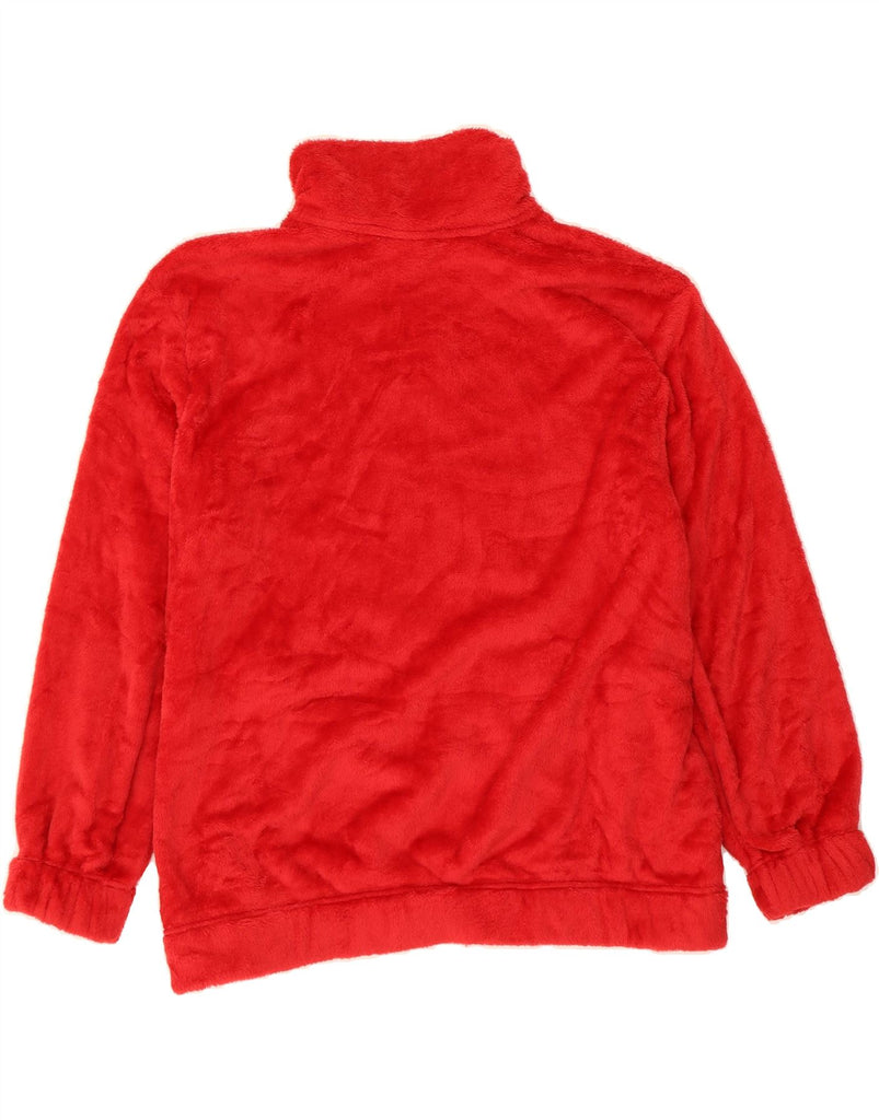 CHAMPION Womens Oversized Fleece Jacket UK 16 Large Red Polyester Vintage Champion and Second-Hand Champion from Messina Hembry 
