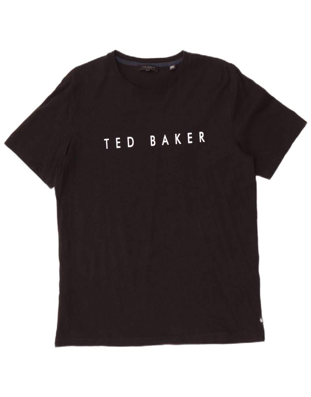 Ανδρικό T-Shirt γραφικό Ted Baker Top Size 3 Μεσαίο μαύρο βαμβακερό