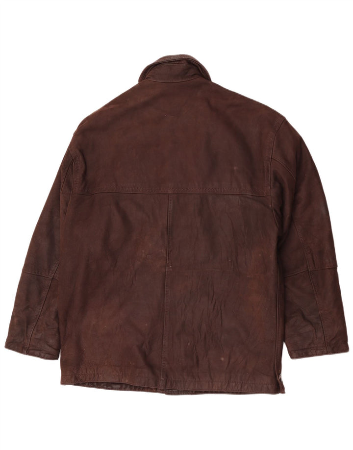 Vintage Ανδρικό Δερμάτινο Μπουφάν IT 48 Δερμάτινο Μεσαίο Καφέ