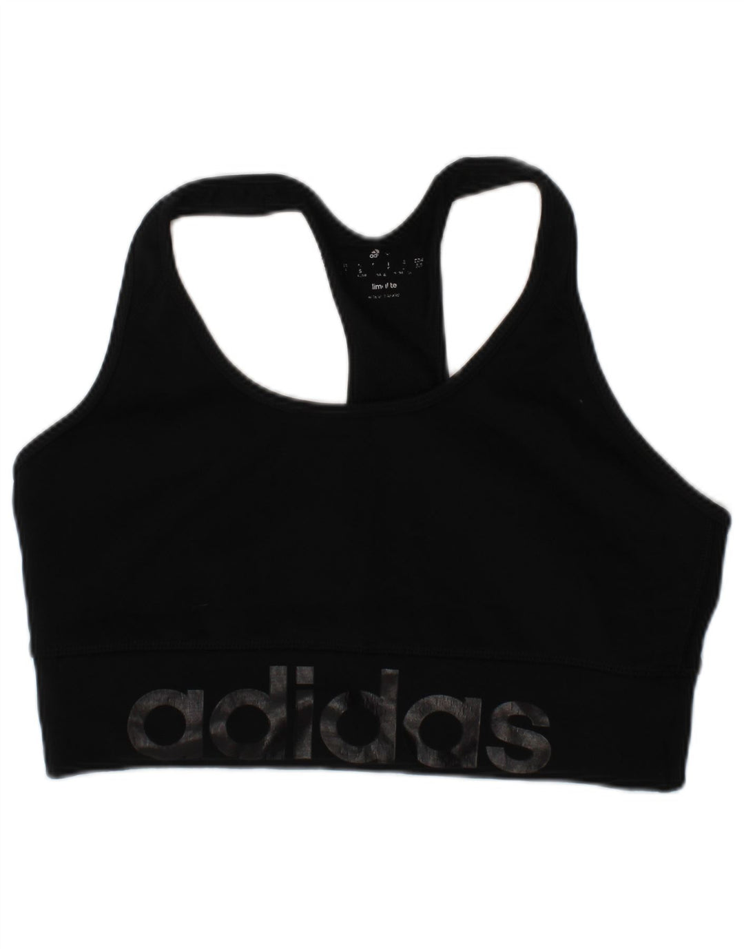 Adidas Γυναικείο Climalite Graphic Sport Bra Top Small Black Polyester Sports