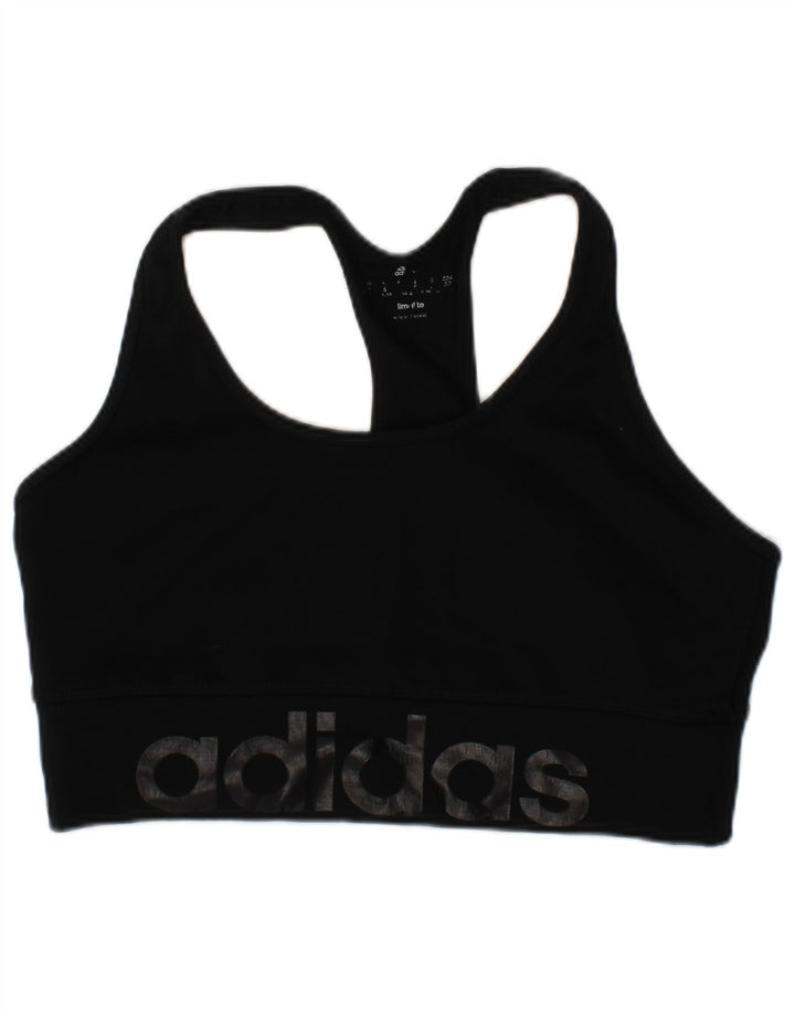 Adidas Γυναικείο Climalite Graphic Sport Bra Top Small Black Polyester Sports