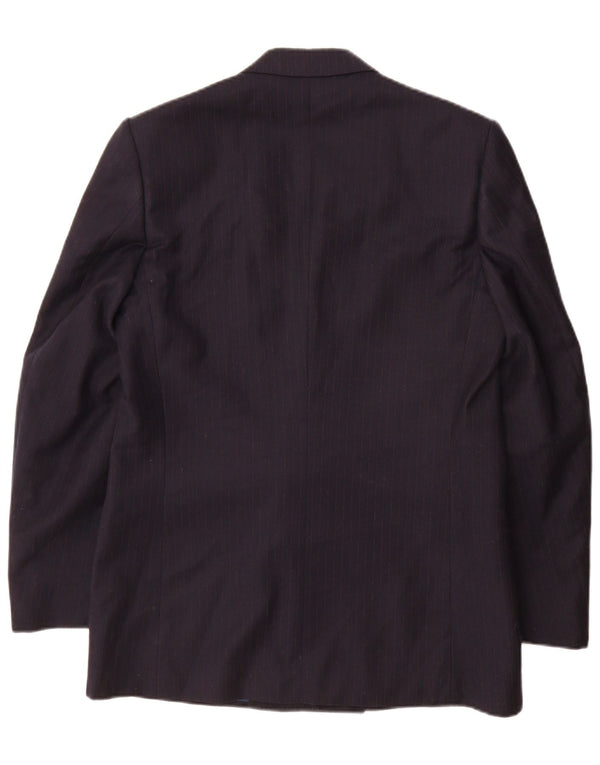 Ανδρικό σακάκι σακάκι με διπλό στήθος Vesmoda UK 38 Medium Navy Blue Pinstripe