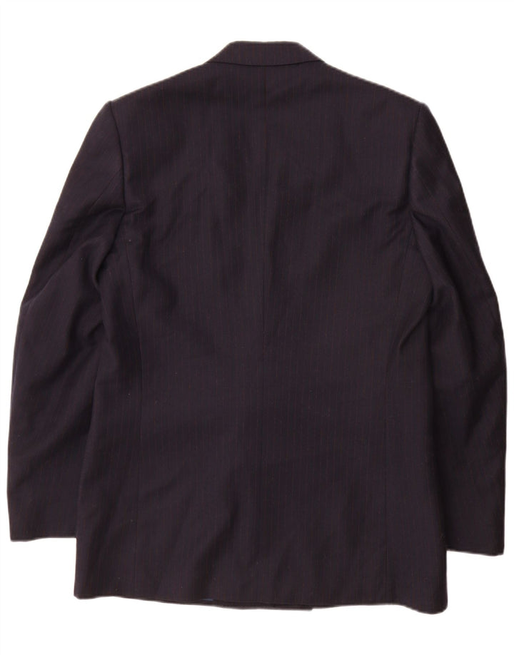 Ανδρικό σακάκι σακάκι με διπλό στήθος Vesmoda UK 38 Medium Navy Blue Pinstripe
