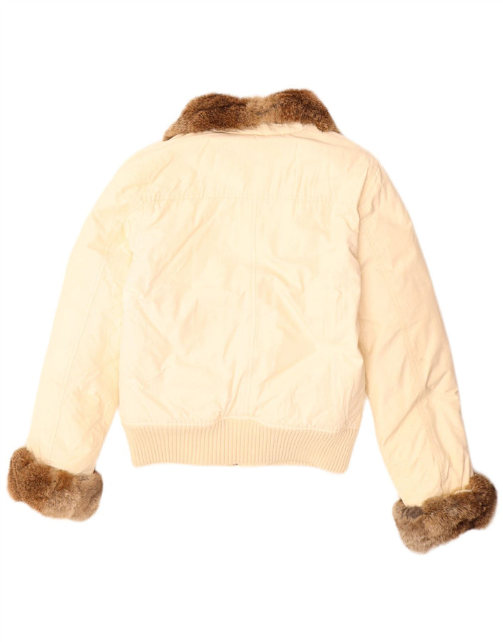 Woolrich Γυναικείο μπουφάν UK 10 Small Beige βαμβακερό