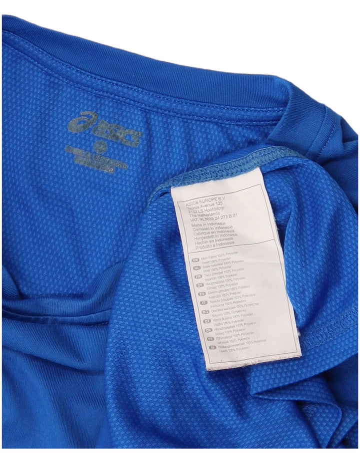 Ανδρικό γραφικό μπλουζάκι Asics Top Medium Blue Polyester