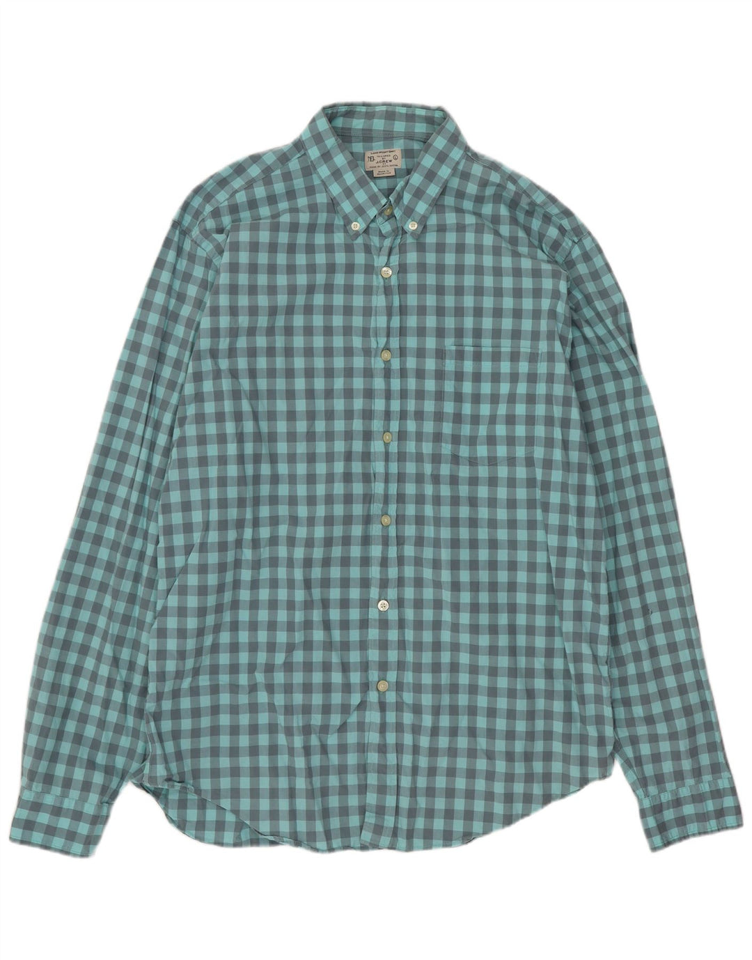 Ανδρικό πουκάμισο J. Crew Large Blue Gingham Cotton