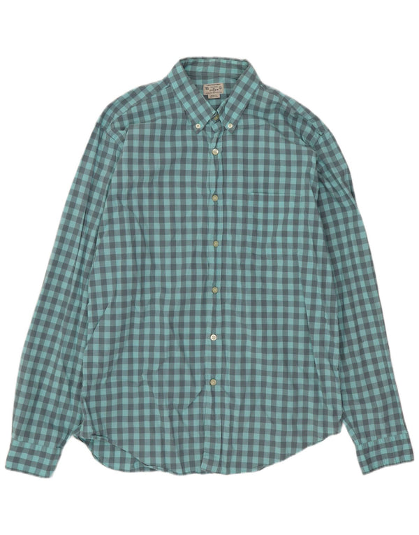 Ανδρικό πουκάμισο J. Crew Large Blue Gingham Cotton