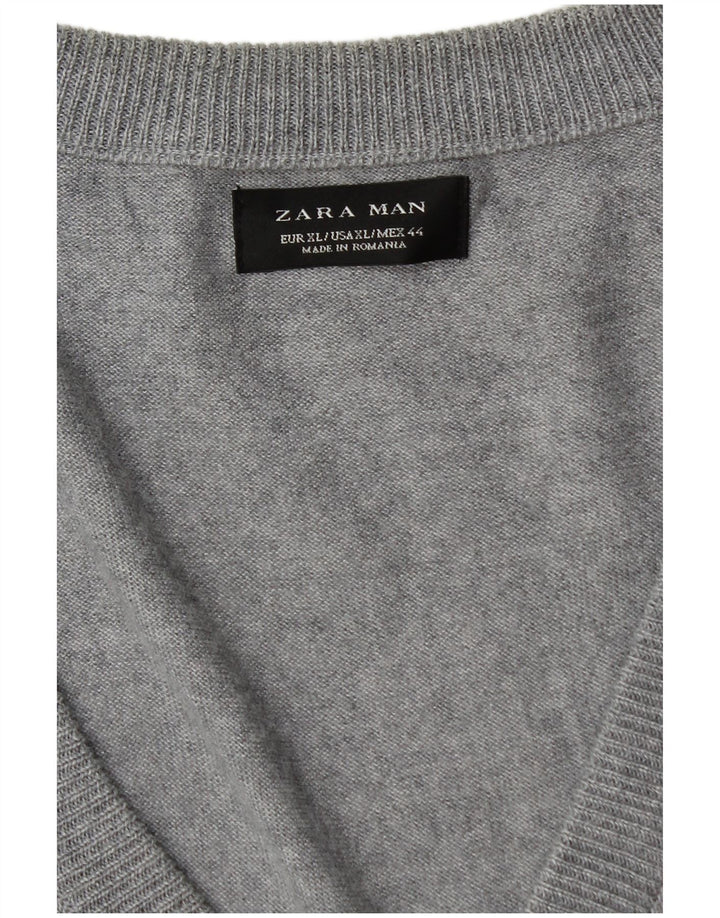 Ανδρικό πουλόβερ Zara Ζακέτα XL Γκρι
