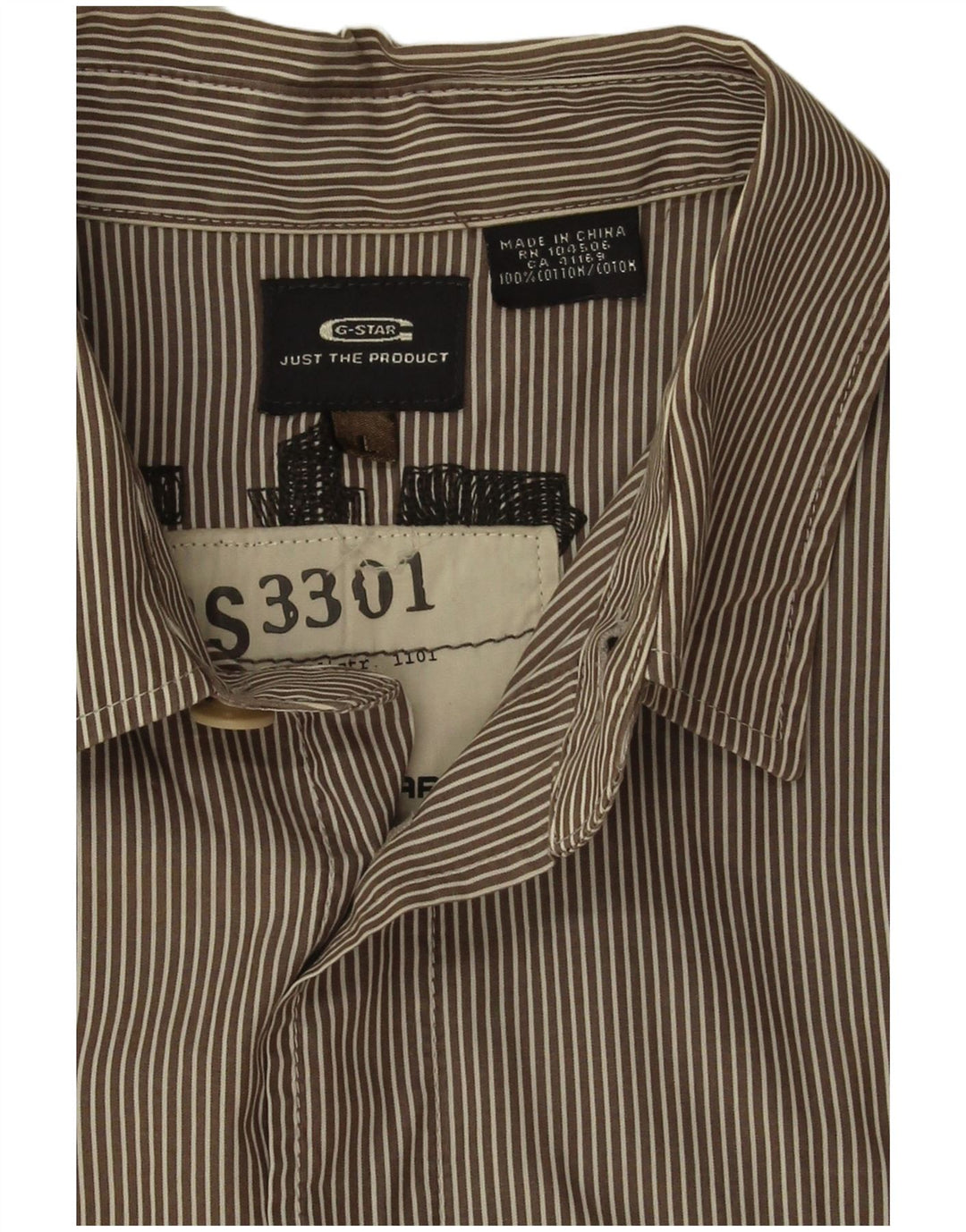 Ανδρικό G-Star Military γραφικό κοντομάνικο πουκάμισο με μεγάλη γκρι ρίγα