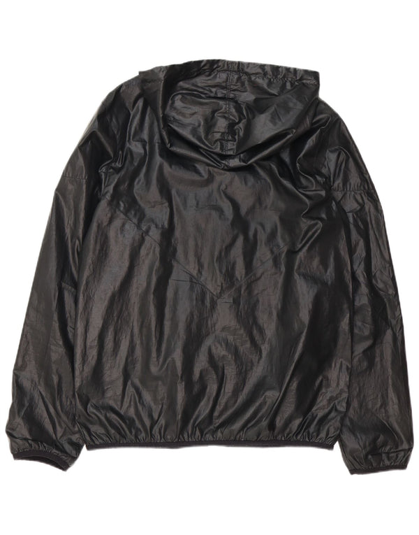 Adidas Ανδρικό μπουφάν βροχής με κουκούλα UK 38 Medium Μαύρο Πολυεστέρας
