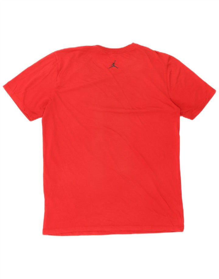 JORDAN Ανδρικό T-Shirt με γραφικό Dri Fit Top Μεσαίο κόκκινο βαμβακερό