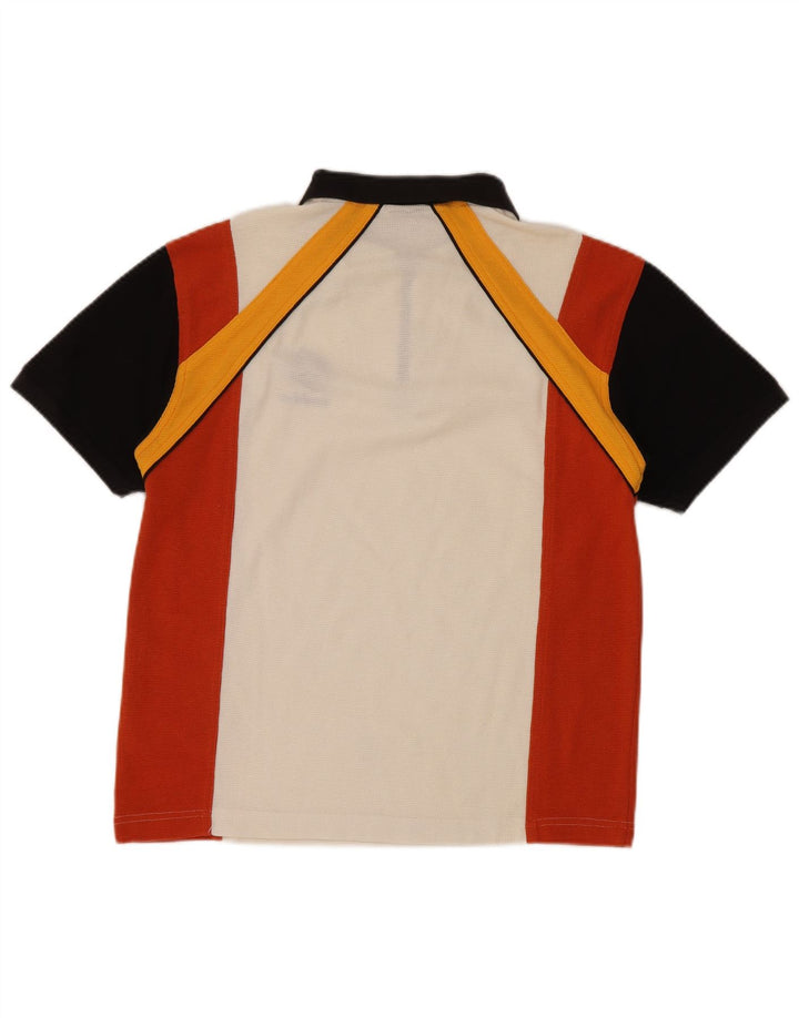 Ανδρικό μπλουζάκι πόλο LOTTO UK 36/38 Small White Colorblock Polyester