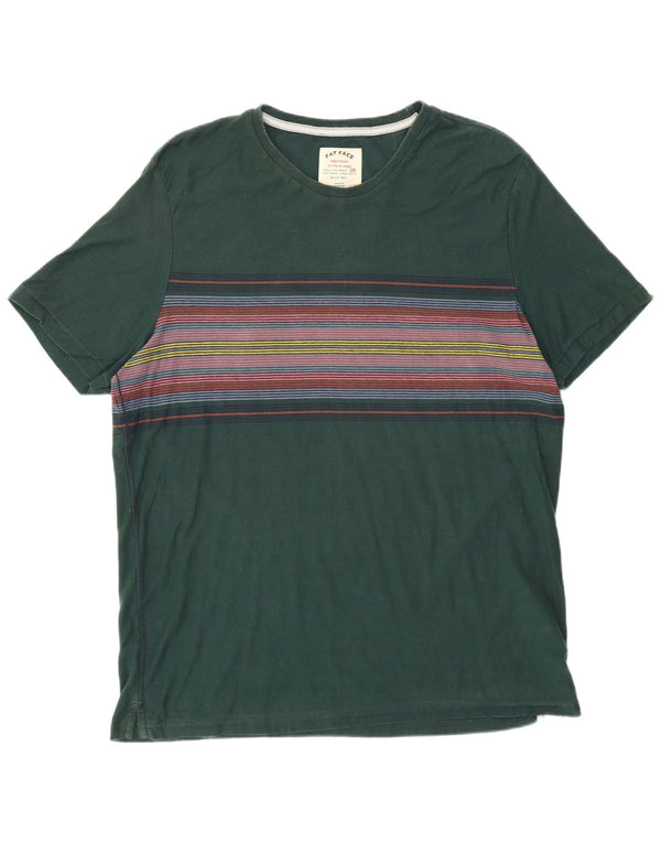 Ανδρικό T-Shirt Fat Face Top 2XL Πράσινο ριγέ βαμβακερό