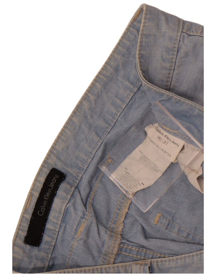 Γυναικείο τζιν σορτς Calvin Klein W31 μεσαίο μπλε βαμβακερό