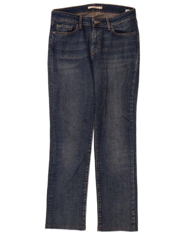 Levi's Womens 714 Straight Jeans W29 L30 Blue Cotton