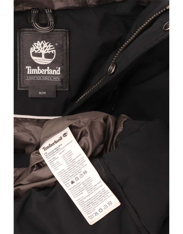 Ανδρικό μπουφάν με κουκούλα Timberland UK 38 Μεσαίο Μαύρο Πολυεστέρας