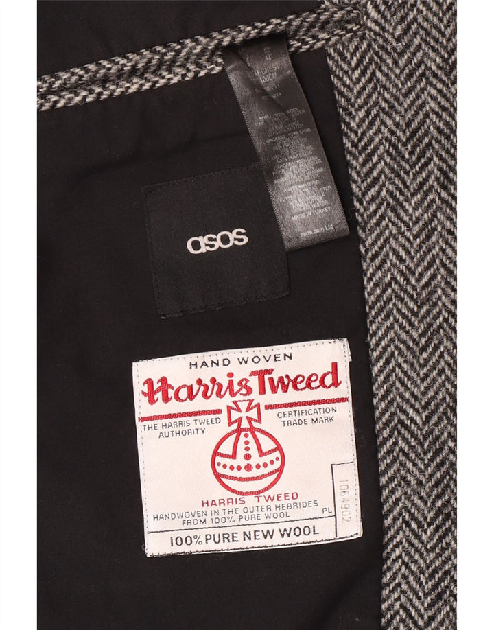 Ανδρικό σακάκι HARRIS TWEED UK 40 Large Grey Pearringbone Classic
