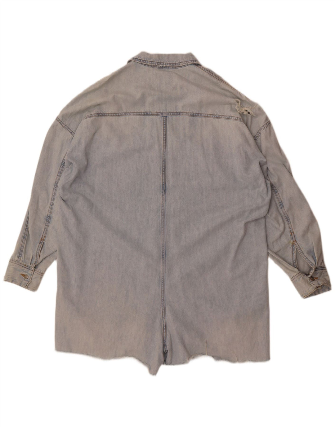 Zara Γυναικείο Τζιν Playsuit UK 16 μεγάλο μπλε βαμβακερό