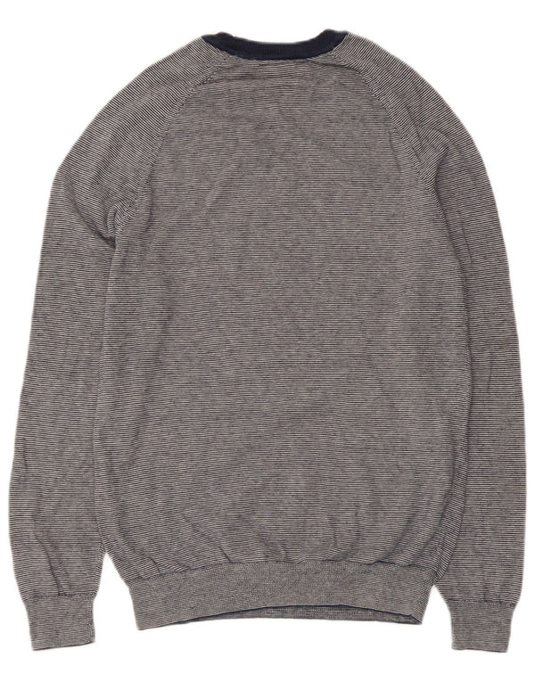 Ανδρικό πουλόβερ με λαιμόκοψη Superdry XS Βαμβακερό με ρίγες σε μπλε μπλέ