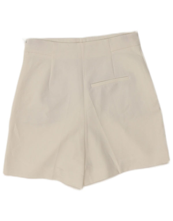 Zara Γυναικείο Ψηλόμεσο Σορτς Chino XS W24 Λευκό