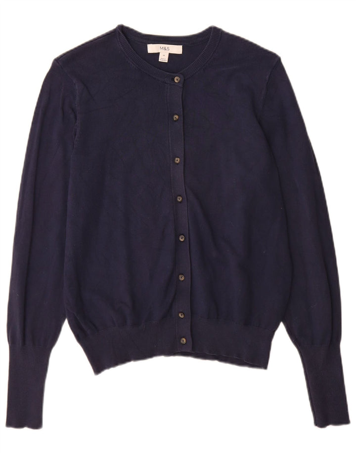 Marks & Spencer Γυναικεία ζακέτα πουλόβερ UK 14 Medium Navy Blue Viscose