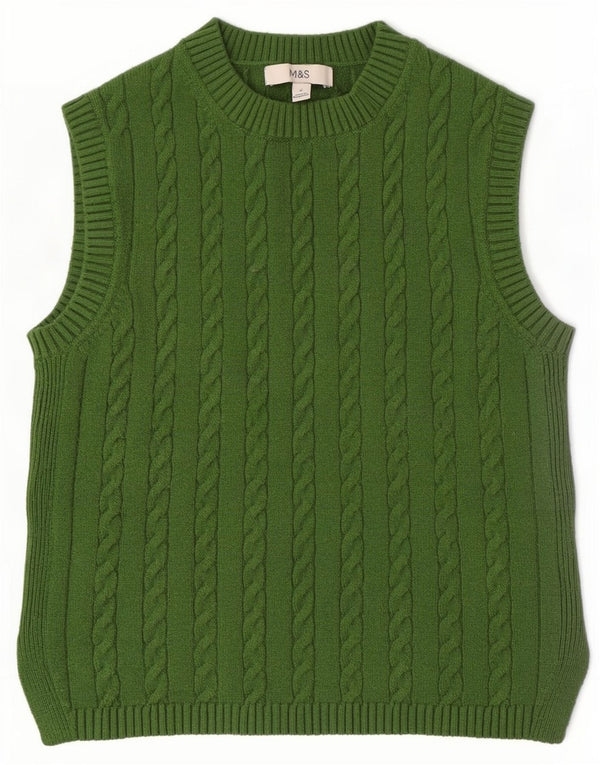 Marks & Spencer Γυναικείο γιλέκο Tank Top UK 10 Small Green Polyester