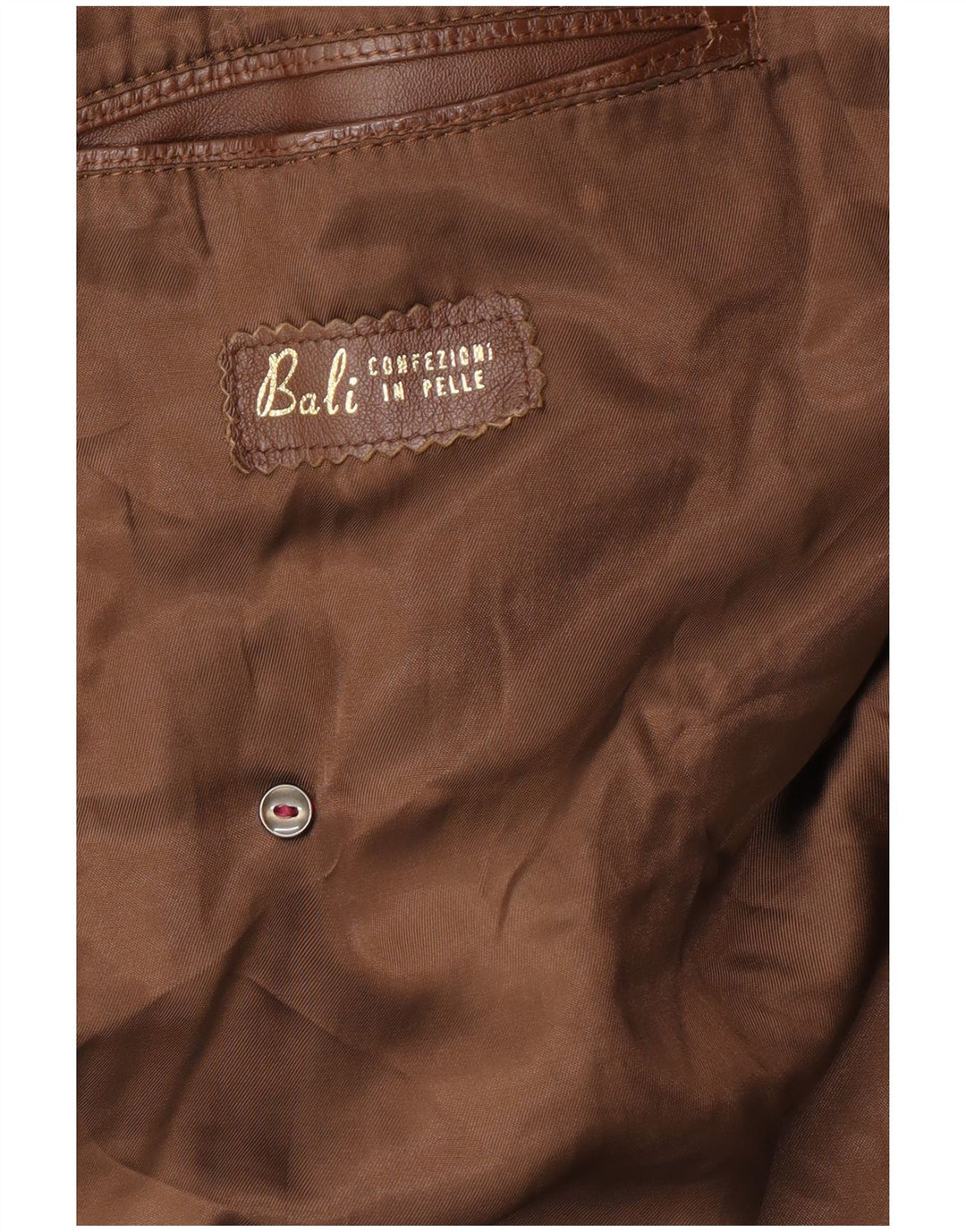 VINTAGE Ανδρικό Δερμάτινο Παλτό UK 38 Δερμάτινο Μεσαίο Καφέ