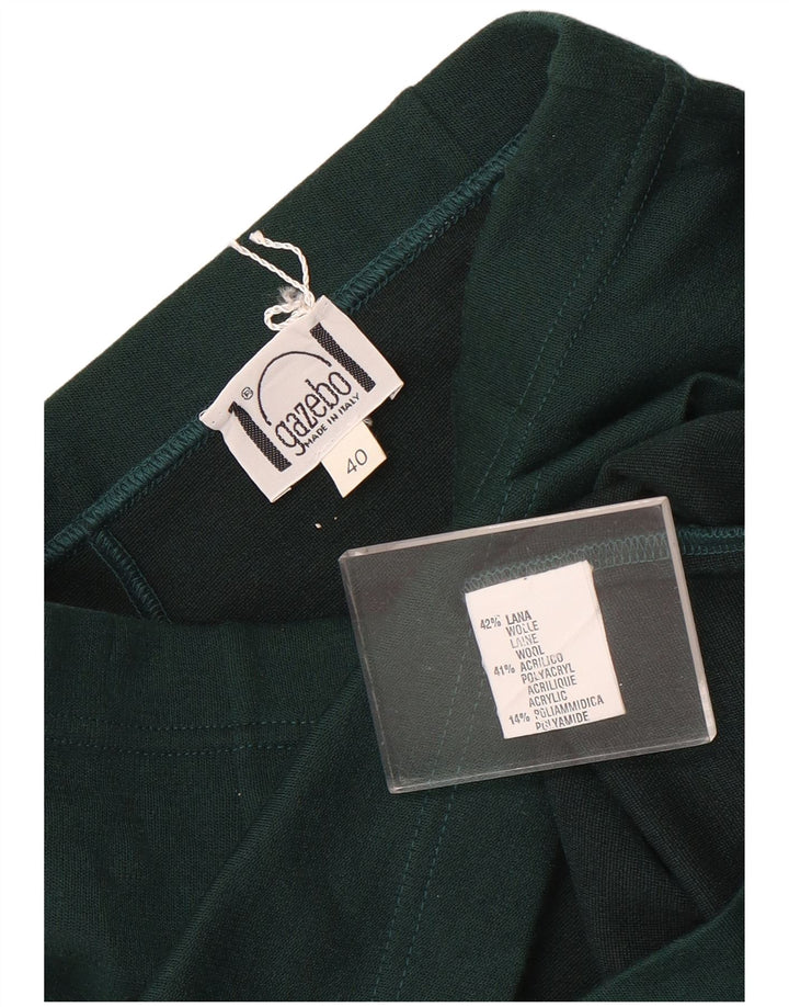 Vintage Γυναικεία Pencil Φούστα IT 40 Small W32 Green Wool