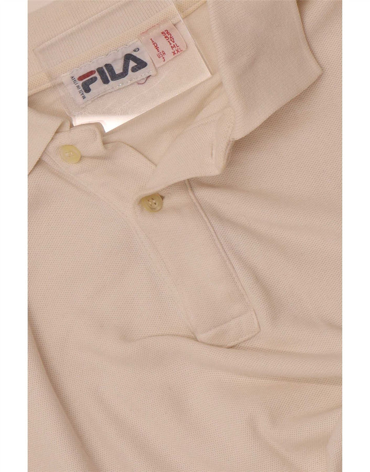 Fila Ανδρικό Πόλο Μπλουζάκι IT 52 Λευκό μεγάλο