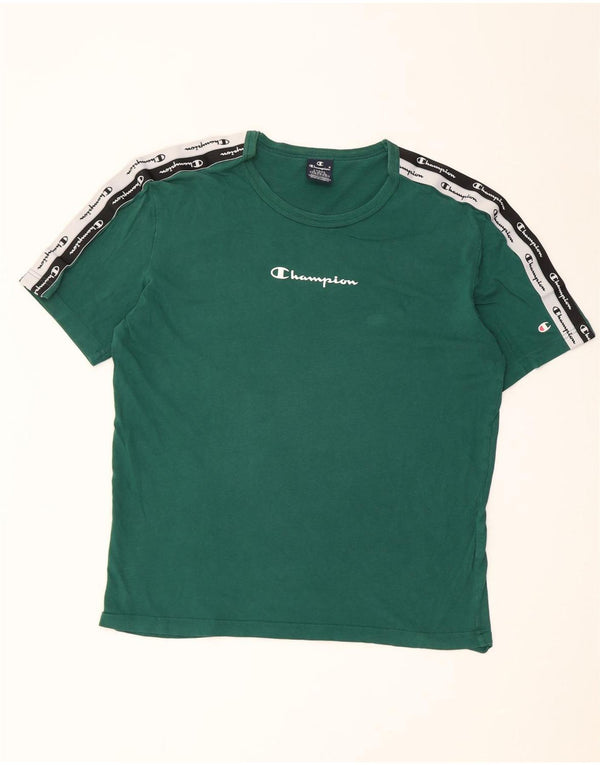 Ανδρικό γραφικό T-Shirt Champion Top Large Green Colourblock