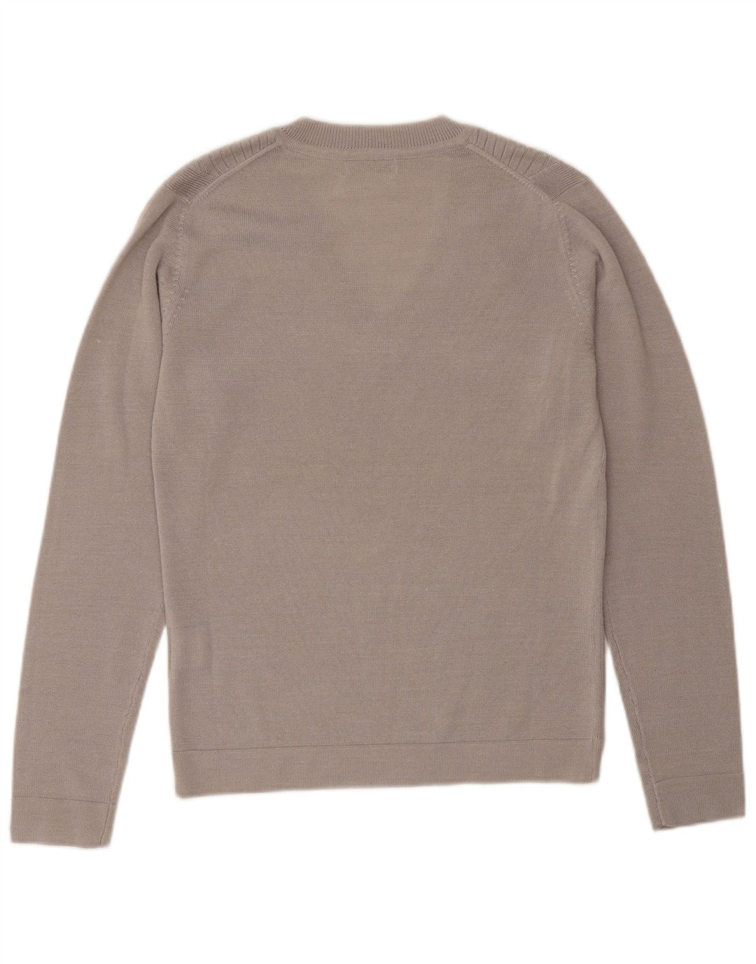 CALVIN KLEIN Γυναικείο πουλόβερ με λαιμόκοψη με V λαιμόκοψη UK 10 Small Beige Wool