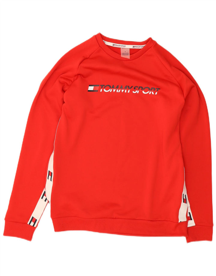 Γραφικό ανδρικό φούτερ Tommy Hilfiger Jumper Μεσαίο κόκκινο χρώμα