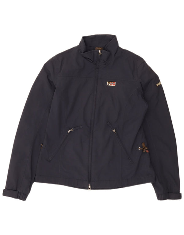 Napapijri Γυναικείο μπουφάν βροχής UK 12 Medium Navy Blue Polyamide