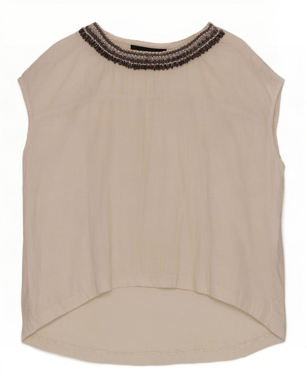 Zara Γυναικεία Μπλούζα Oversized Top UK 10 Small White