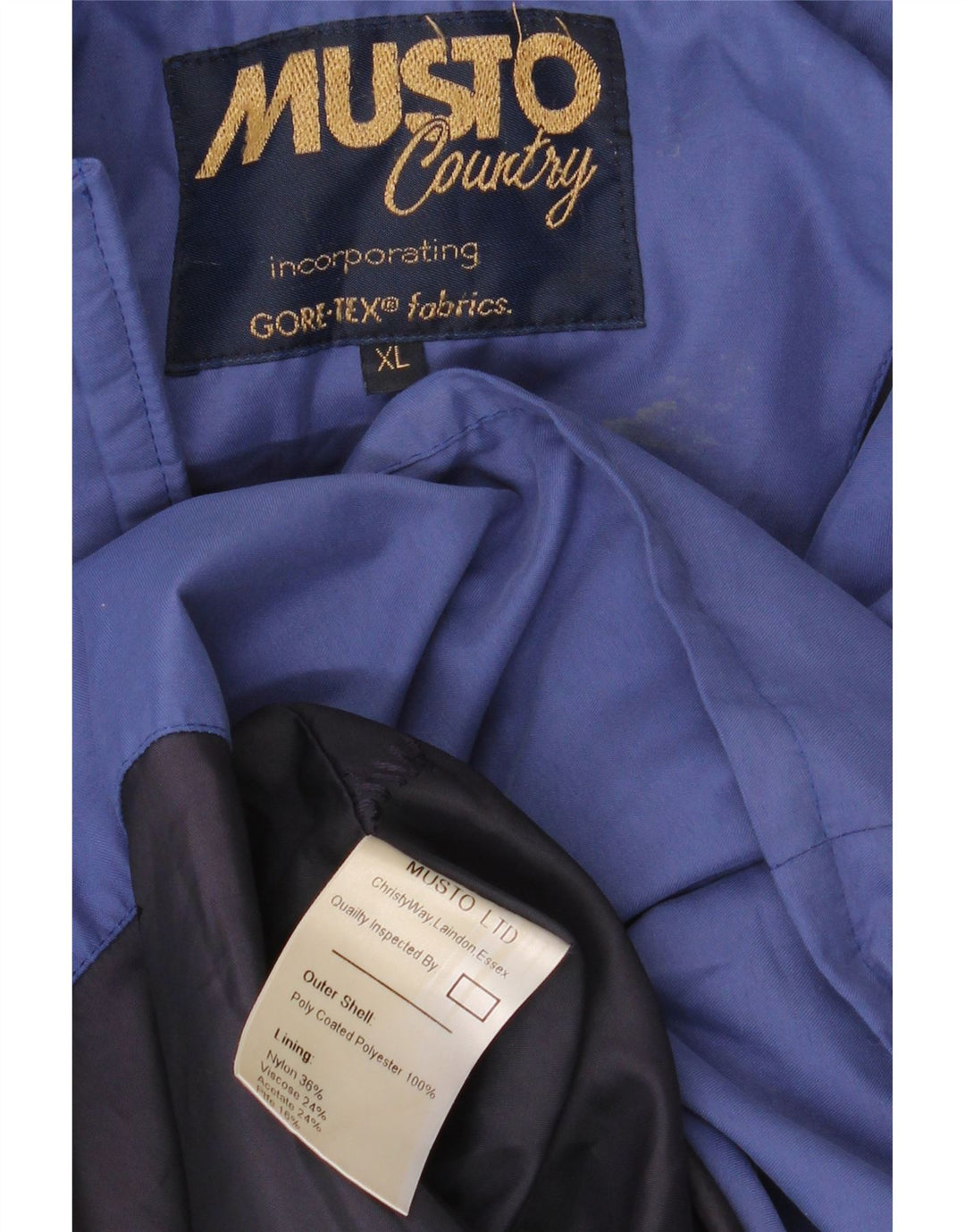 Musto Mens Gore-Tex Rain Jacket UK 42 XL Blue Nylon