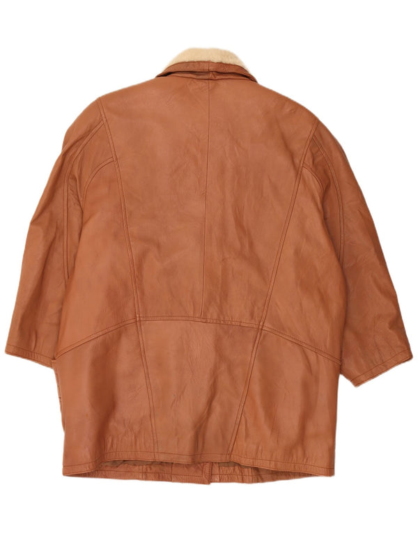 Vintage Γυναικείο Oversized Shearling Jacket UK 16 Large Brown